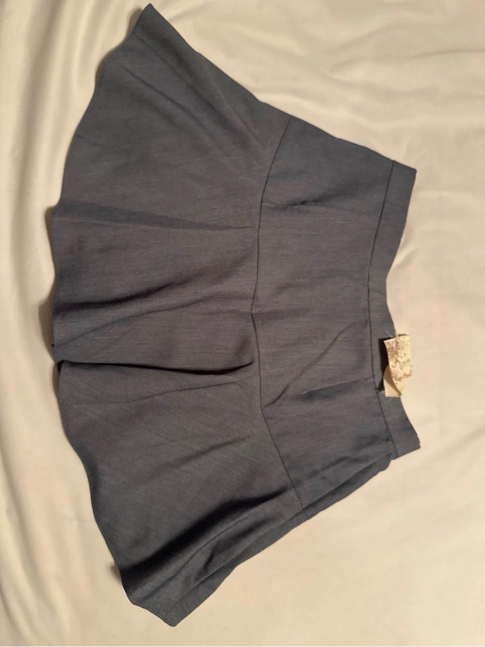 Hem & Thread Denim Asymmetrical Ruffle Hem Skort - Picture 3 of 3
